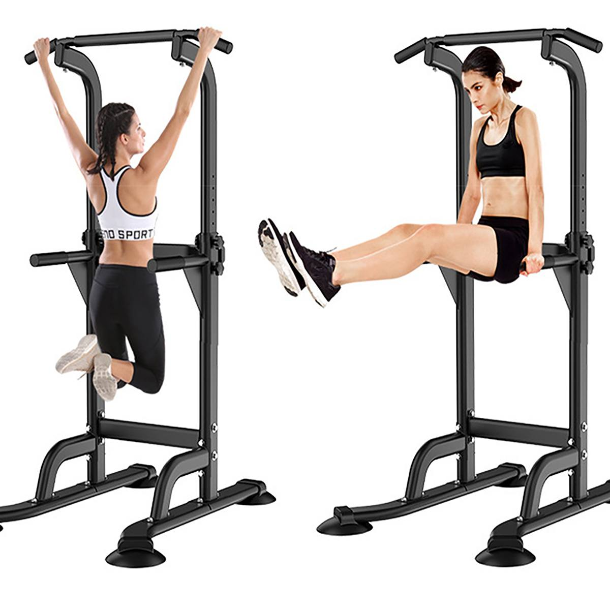 Indoor Pull up Bar Adjustable Horizontal Bars Multifunction Workout Pull up Station Power Tower Home Gym Fitness Equipment 150Kg