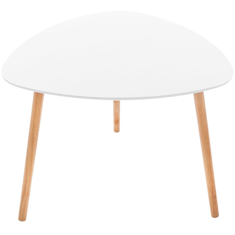 White Wooden ATMOSPHERA Side Table in White Color for Any Home Room 60X60X45Cm