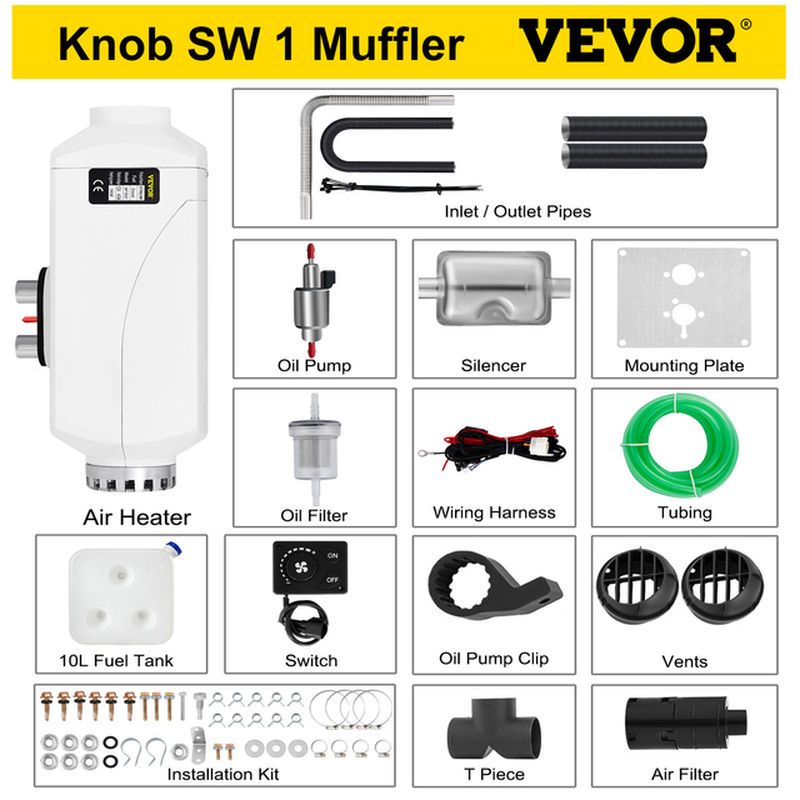 5KW Car Heater 12V Air Diesel Heater for Bus Auto Boats Yacht Motorhome Trailer Trucks RV 5000W Air Diesel Parking Heater