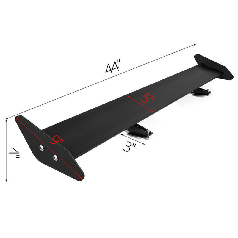 Universal Rear Wing Adjustable Brackets 43/53 in Aluminum Alloy Car Tuning Accessory Trunk Spoiler Wing