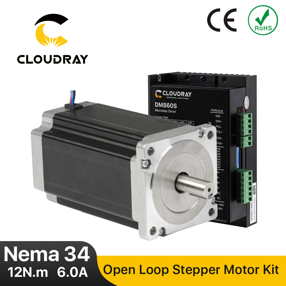 Nema 34 Open Loop Stepper Motor Driver Kit 12N.M 6.0A DM860S 2.4A-7.2A for 3D Printer CNC Engraving Milling Machine