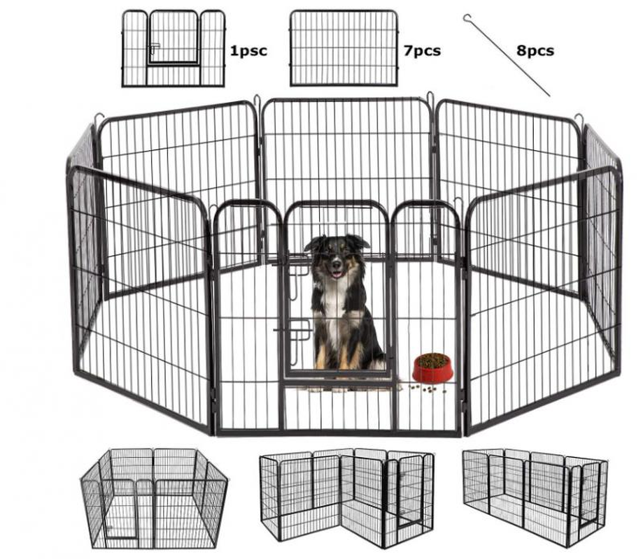 Pet Dog Fence Foldable Dog Crate Dog Safe Guard Install Home Playpen Fencing Gate Crib Kids Rails Fireplace Grille Fence HWC