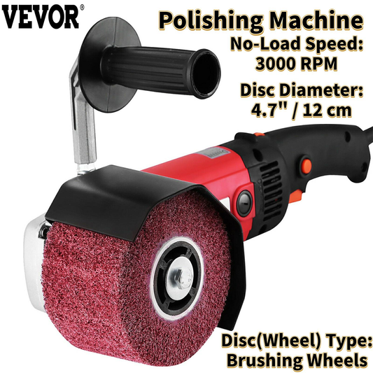 1200W Electric Multi-Function Burnishing Polishing Machine 3000RPM Brushing Wheel Polisher for Polishing Sanding Finishing