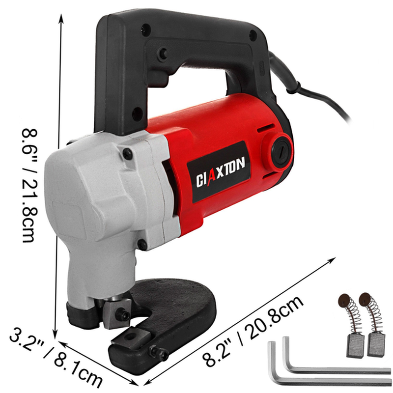 Electric Sheet Metal Shear 500W 600W Handed Snip Scissor 2.5Mm 3.2Mm Cutter Capacity for Cutting Steel Iron Aluminum Board