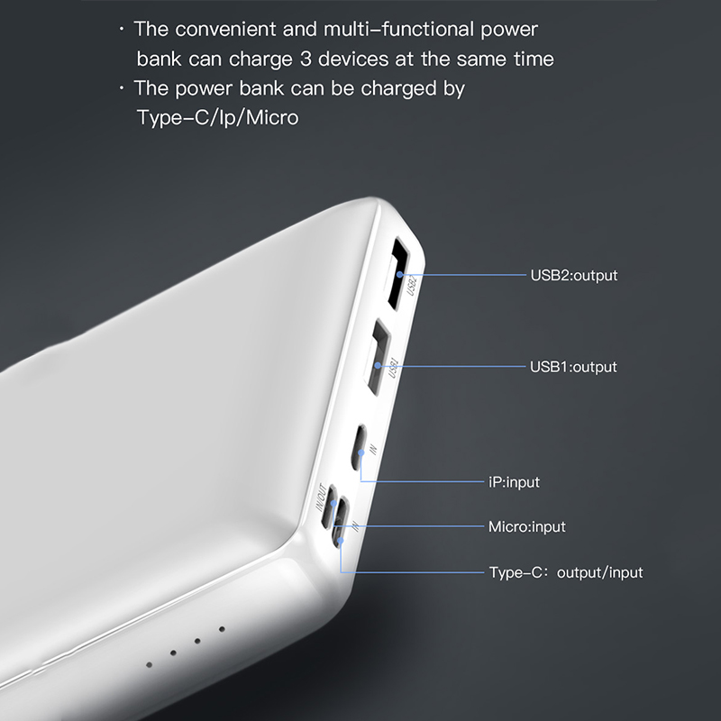 Power Bank 30000Mah Powerbank USB C Fast Poverbank for Xiaomi Iphone 12 Pro Portable External Battery Charger Pover Bank