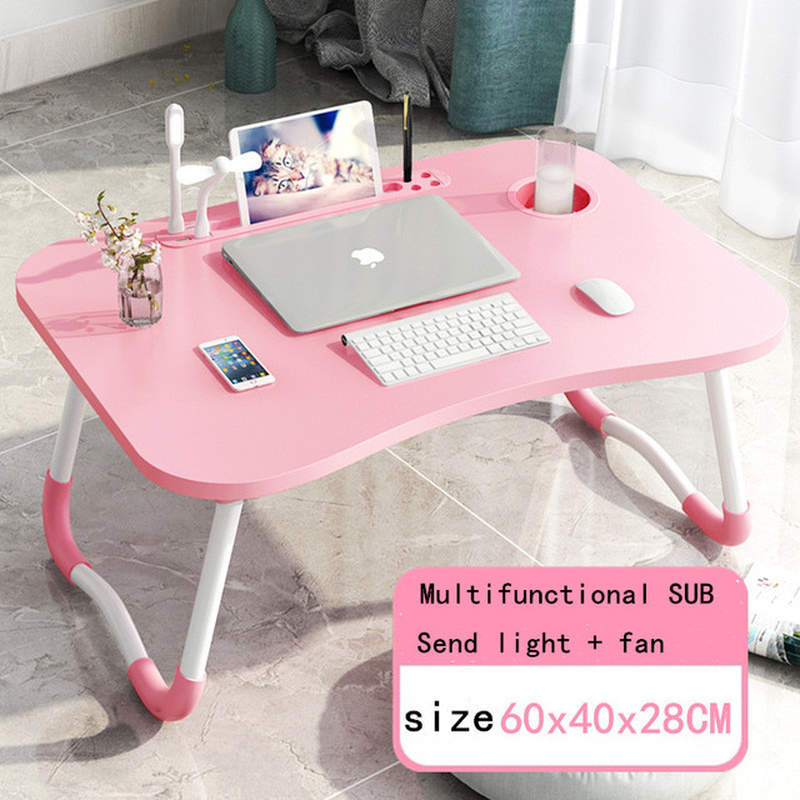 Home Folding Laptop Desk for Bed & Sofa Laptop Bed Tray Table Desk Portable Lap Desk for Study and Reading Bed Top Tray Table