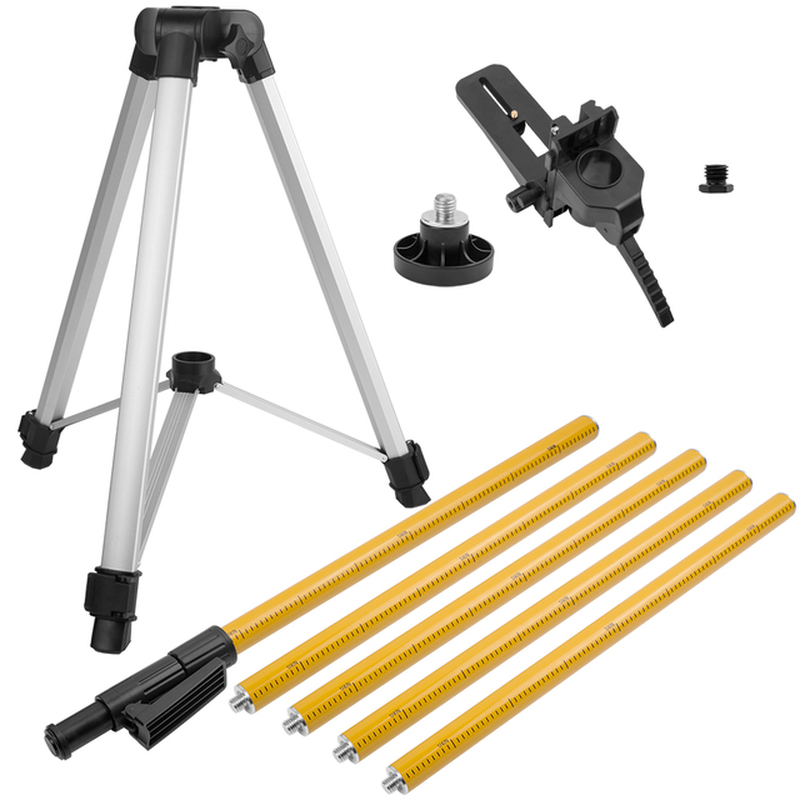  Laser Level Extend Telescoping Pole with 1/4"And 5/8" Interface Mount Ceiling Leveling Rod