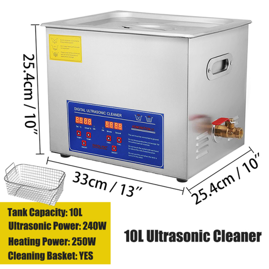  10L  Ultrasonic Cleaner Lave-Dishes Portable Washing Machine Diswasher Ultrasound Home Appliances