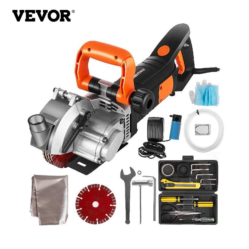 Electric Wall Chaser 4KW 4.8KW Seamless Groove Cutting Machine 125Mm 133Mm Steel Concrete Circular Saw Slotting Tool Set