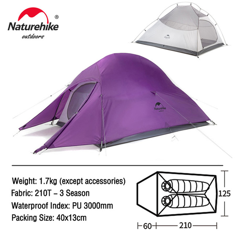 Cloud up Series Tent Ultralight 20D Nylon Camping Tent Waterproof Outdoor Hiking Travel Tent Backpacking Cycling Tent