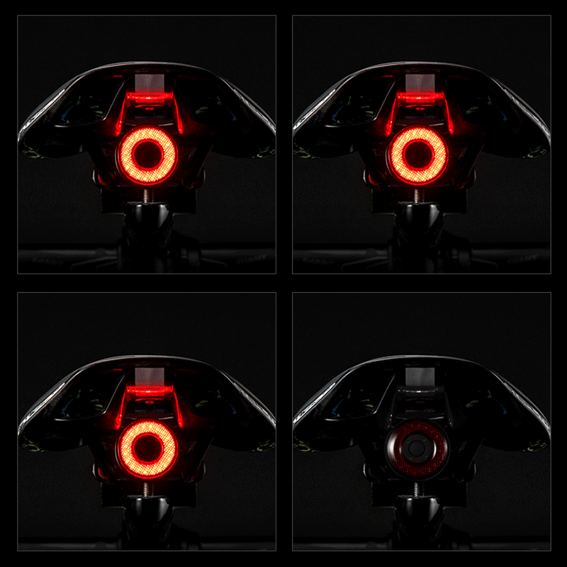 Smart Bicycle Rear Light Auto Start/Stop Brake Sensing Ipx6 Waterproof LED USB Rechargeable Flashlight Bike Accessories