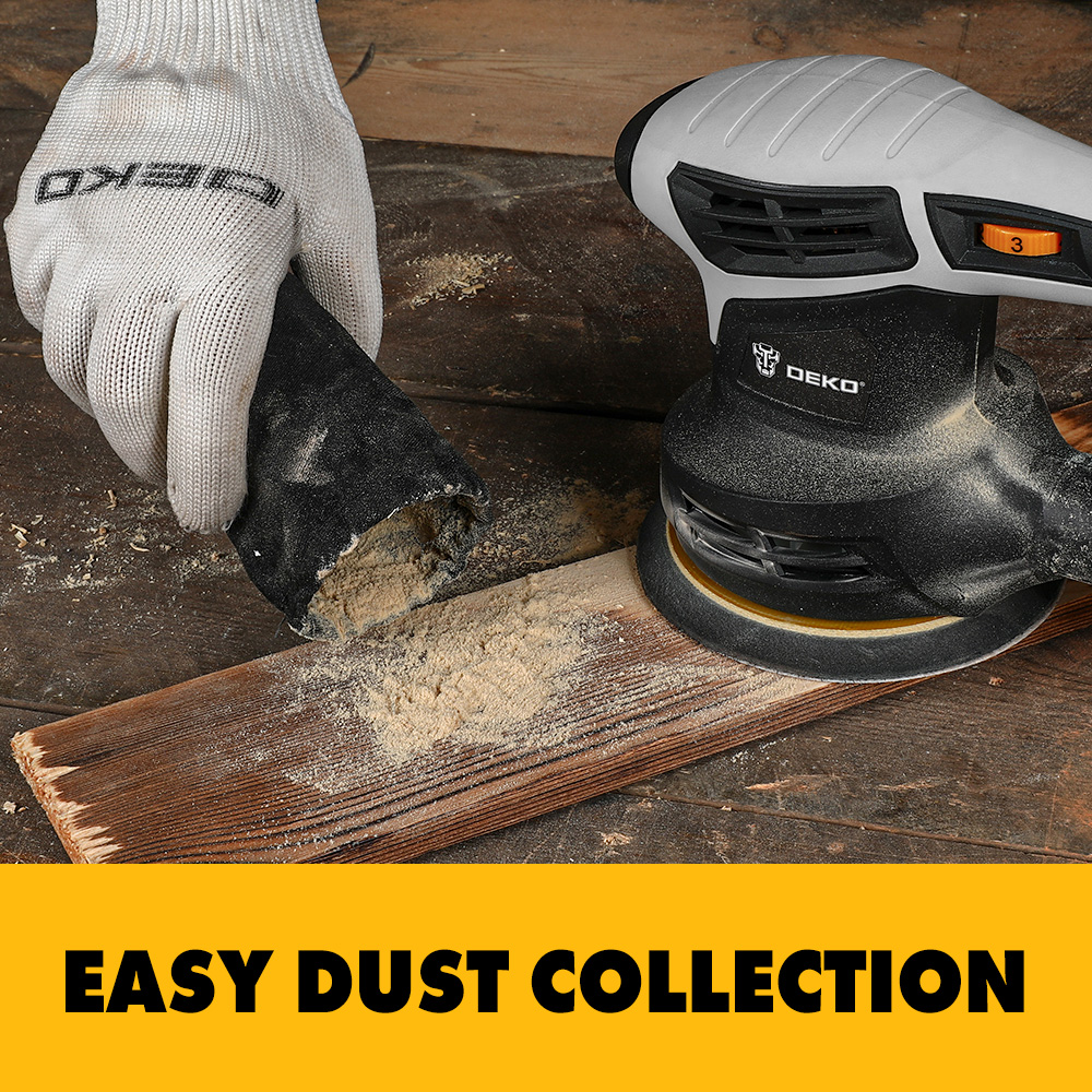 280W/320W/350W Random Orbit Sander with 8 Hole 125Mm Sandpaper and Variable Speed Sander Power Tools (DKSD28Q1)