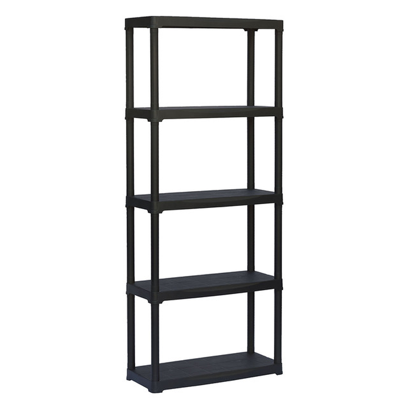 Modular Polypropylene Artplast Shelves Collection "Tempo", with Various Dimensions and Shelves Black and Ivory Color