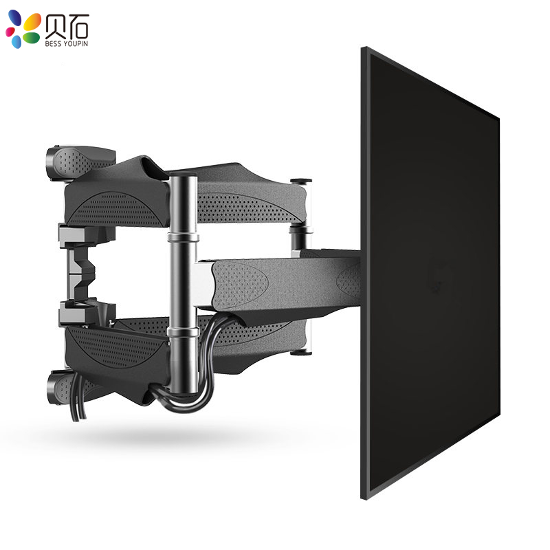 Articulating 6 Arms TV Wall Mount Full Motion Tilt Bracket TV Support Wall Mount for 32"-65" Tvs up to VESA 400X400Mm and 88Lbs