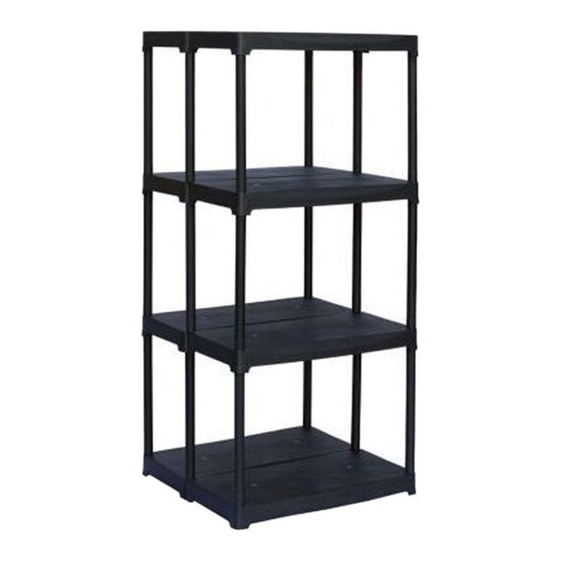 Modular Polypropylene Artplast Shelves Collection "Tempo", with Various Dimensions and Shelves Black and Ivory Color