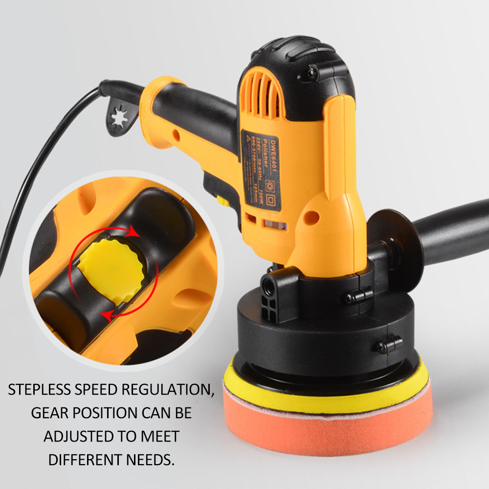 700W Car Polishing Machine Adjustable Speed Car Waxing Sealing Glaze Electric Polisher for Metal and Furniture Cars Tools