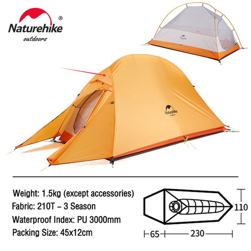 Cloud up Series Tent Ultralight 20D Nylon Camping Tent Waterproof Outdoor Hiking Travel Tent Backpacking Cycling Tent