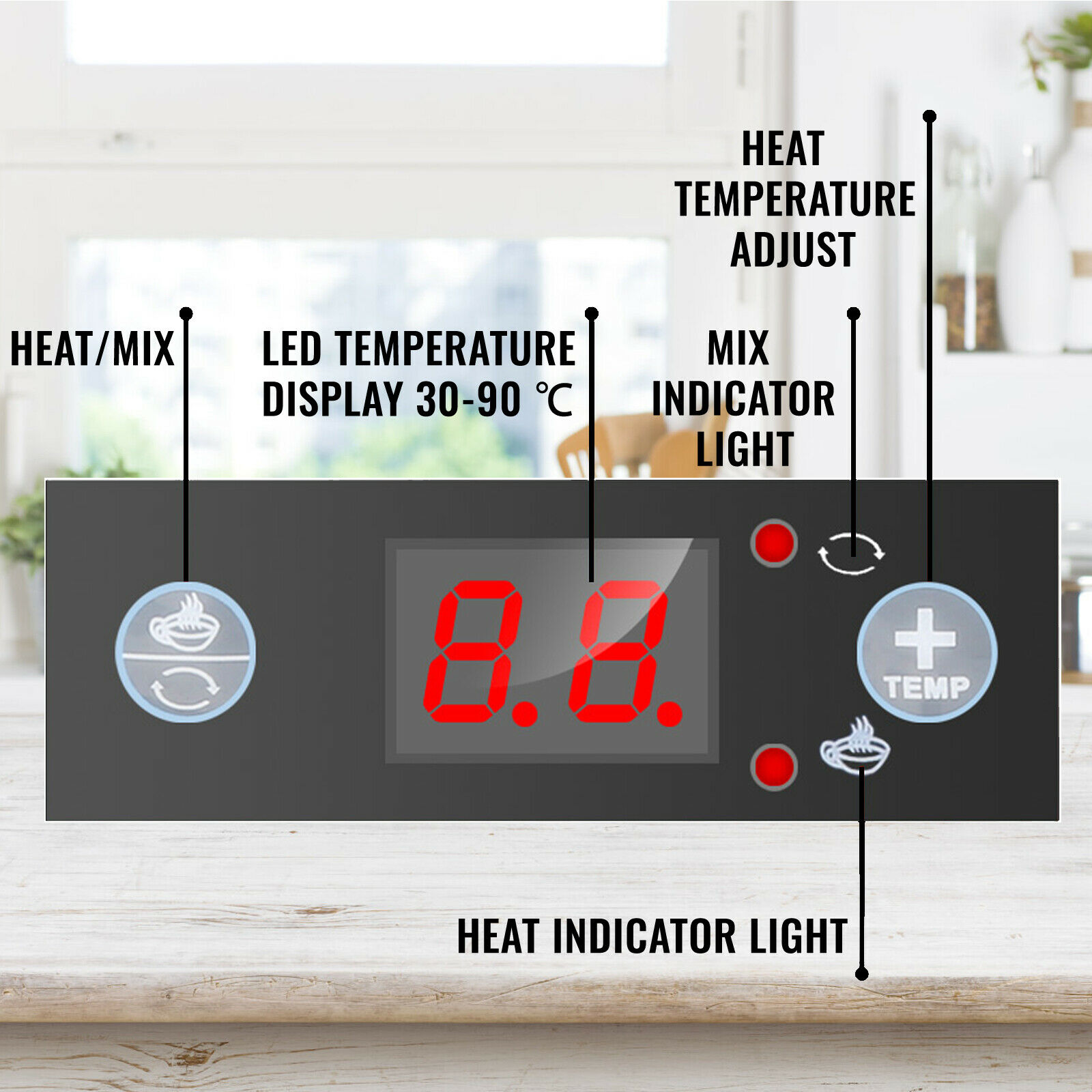  Hot Chocolate Machine,30~90℃Adjustment Hot Coco Making Machine,Temperature  Adjustable Electric Chocolate Melting Machine for Heating Chocolate Coffee  Milk,400W (10L): Home & Kitchen