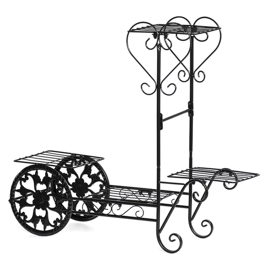 4 Tiers Fashion Iron Plant Stand Flower Shelf for Rack Balcony Simple Indoor Living Room Coffee Bar Garden Flower Pot Shelf