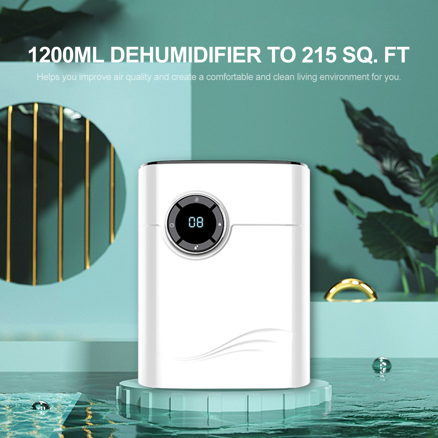 1.2L Electric Air Dehumidifier Moisture Absorber Air Purifier Low Noise Air Dryer Home Dehumidifi Deshumidificador