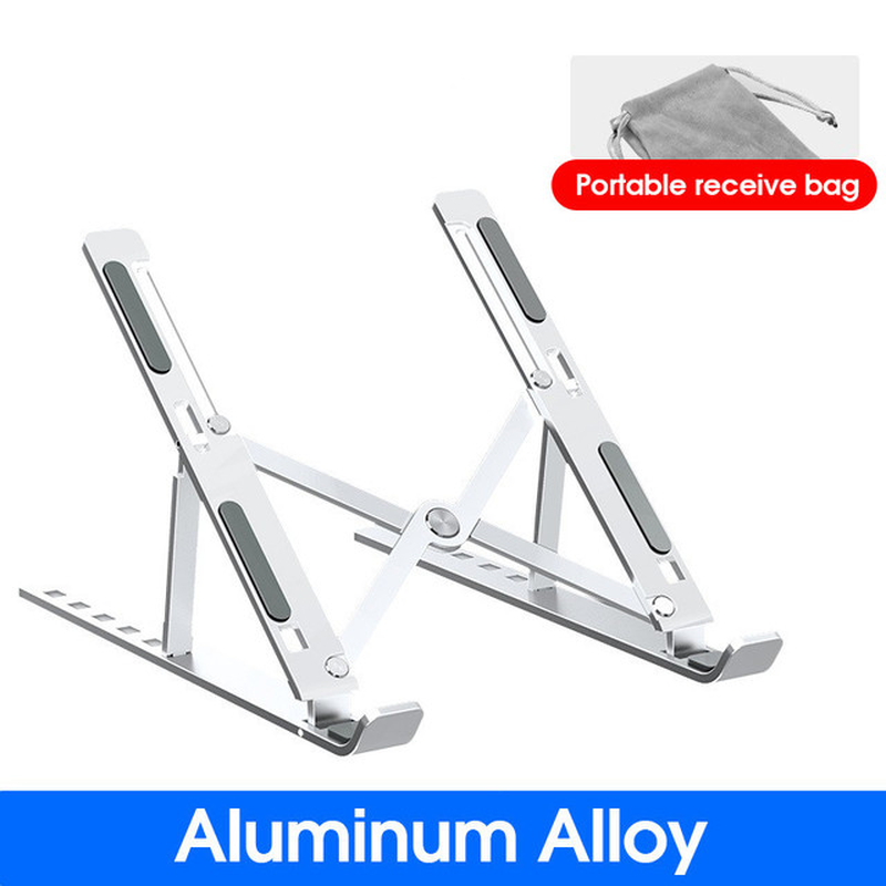 Portable Laptop Stand Aluminium Foldable Stand Compatible with 10 to 15.6 Inches Notebook Adjustable Support Base for Laptops