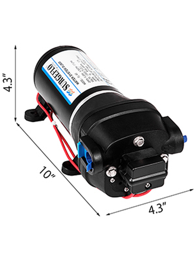 12V Diaphragm Water Pump FL-30/40 Water Pressure Pump 17L/Min High Pressure Self Priming Booster Pump Thermal Protection