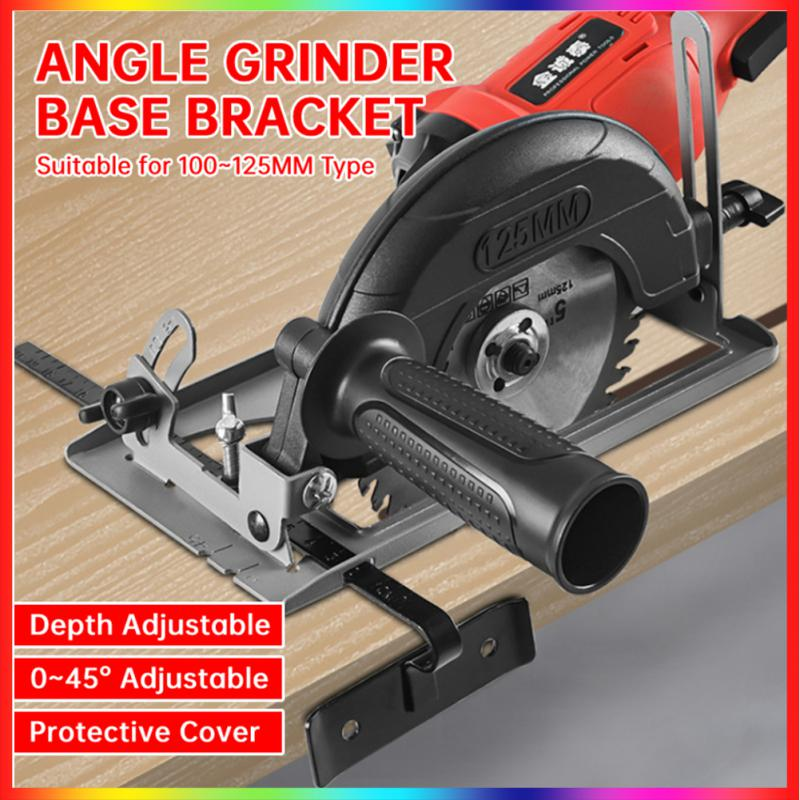 Metal Hand Angle Grinder Converter to Cutter Cutting Machine Refit Electric Chain Saw Circular Saw Bracket Base Woodworking Tool