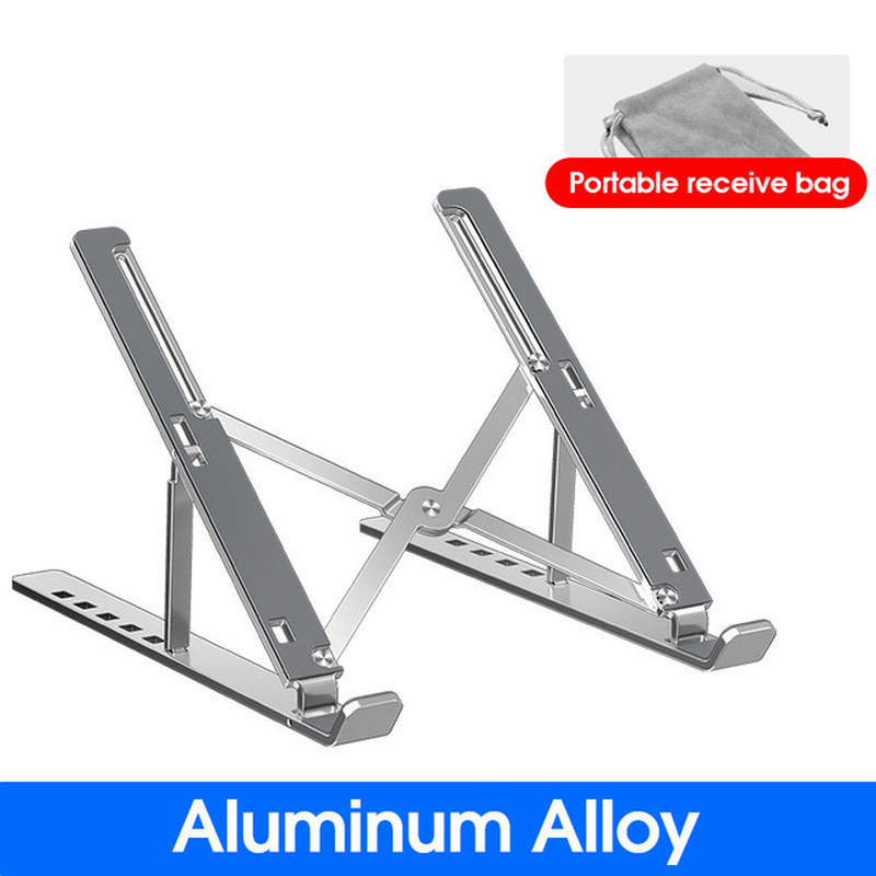 Portable Laptop Stand Aluminium Foldable Stand Compatible with 10 to 15.6 Inches Notebook Adjustable Support Base for Laptops