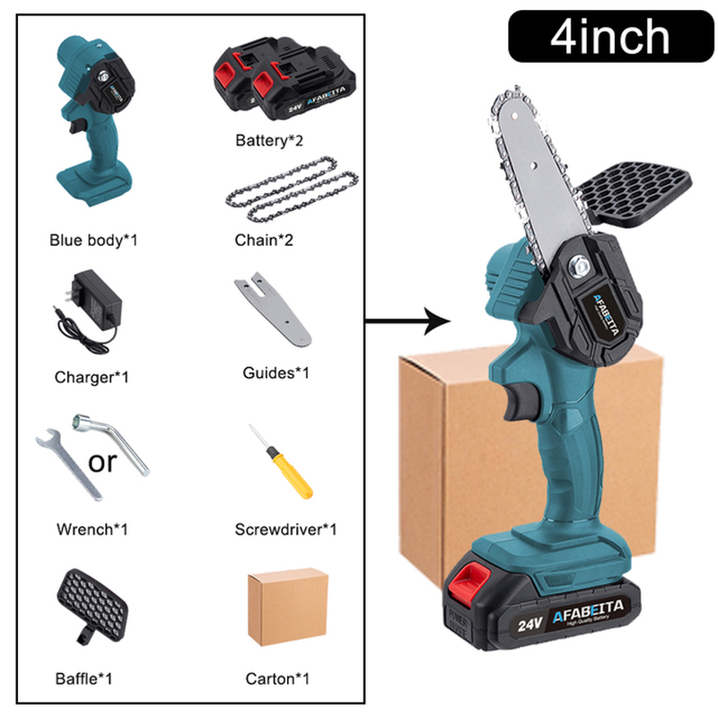 4In/6In/8In Electric Saw Chainsaw Mini Wood Cutters Bracket Motor for 18V Battery 500R/Min Chain Power Tool