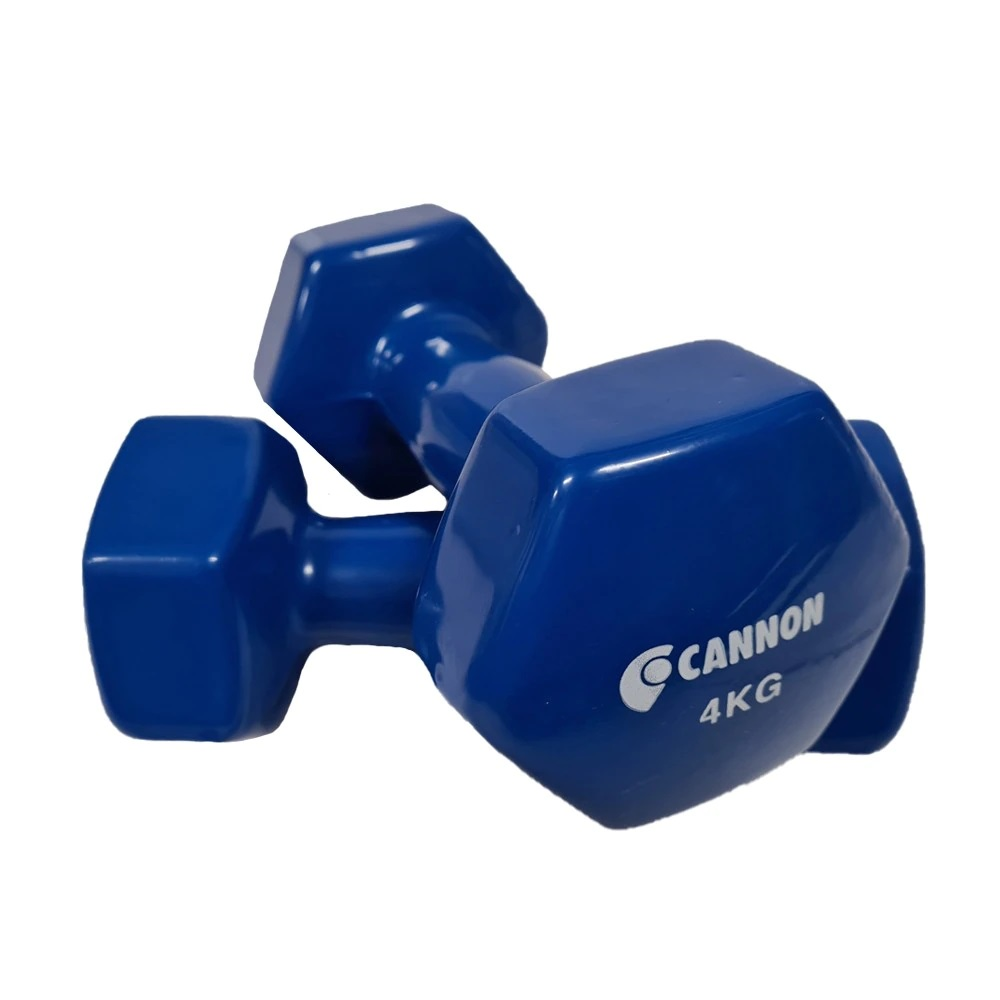 Set of Two Vinyl Weights, 1, 1.5, 2, 3, 4, 5Kg, Gym Dumbbell Set for Fitness and Muscle Training, Vinyl Hexagonal Weights, Sport Material.