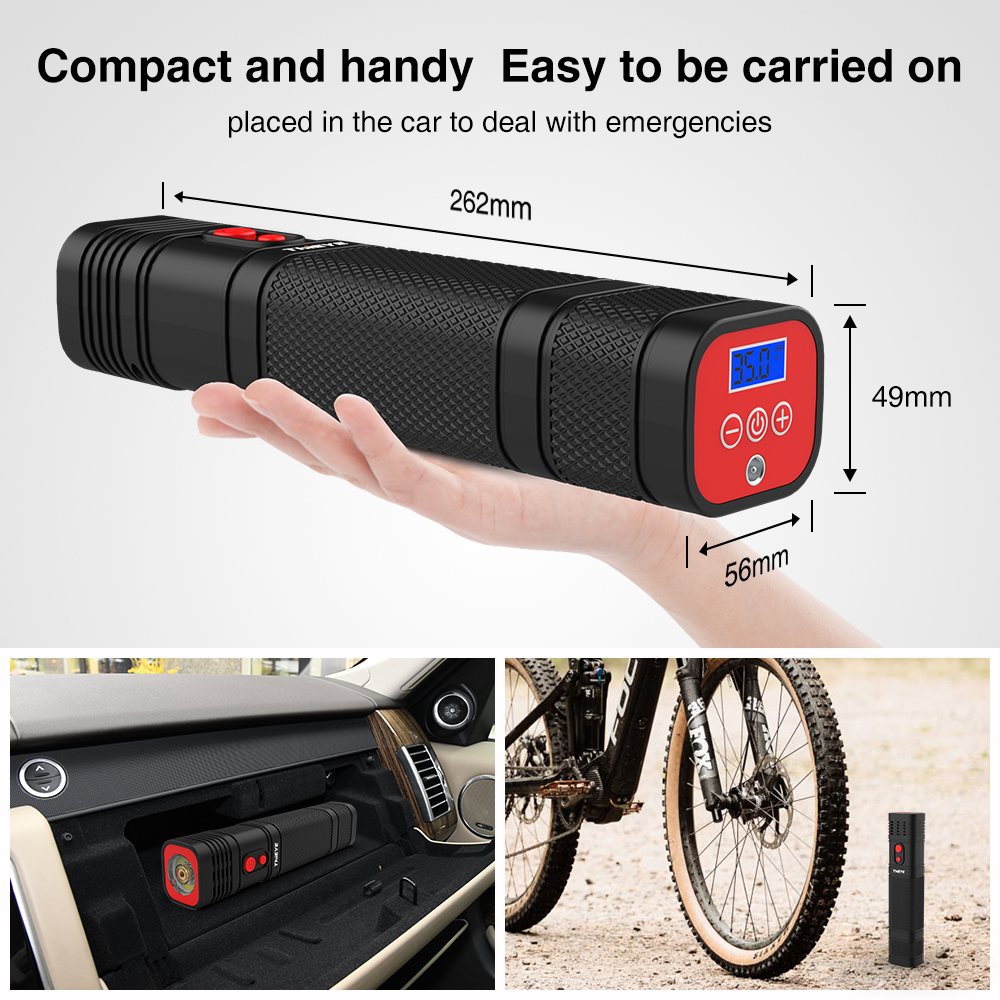 Air Compressor Digital Tire Inflator for Auto Motorcycle Bicycle Car Tyre Inflator Wireless Electric Air Pump