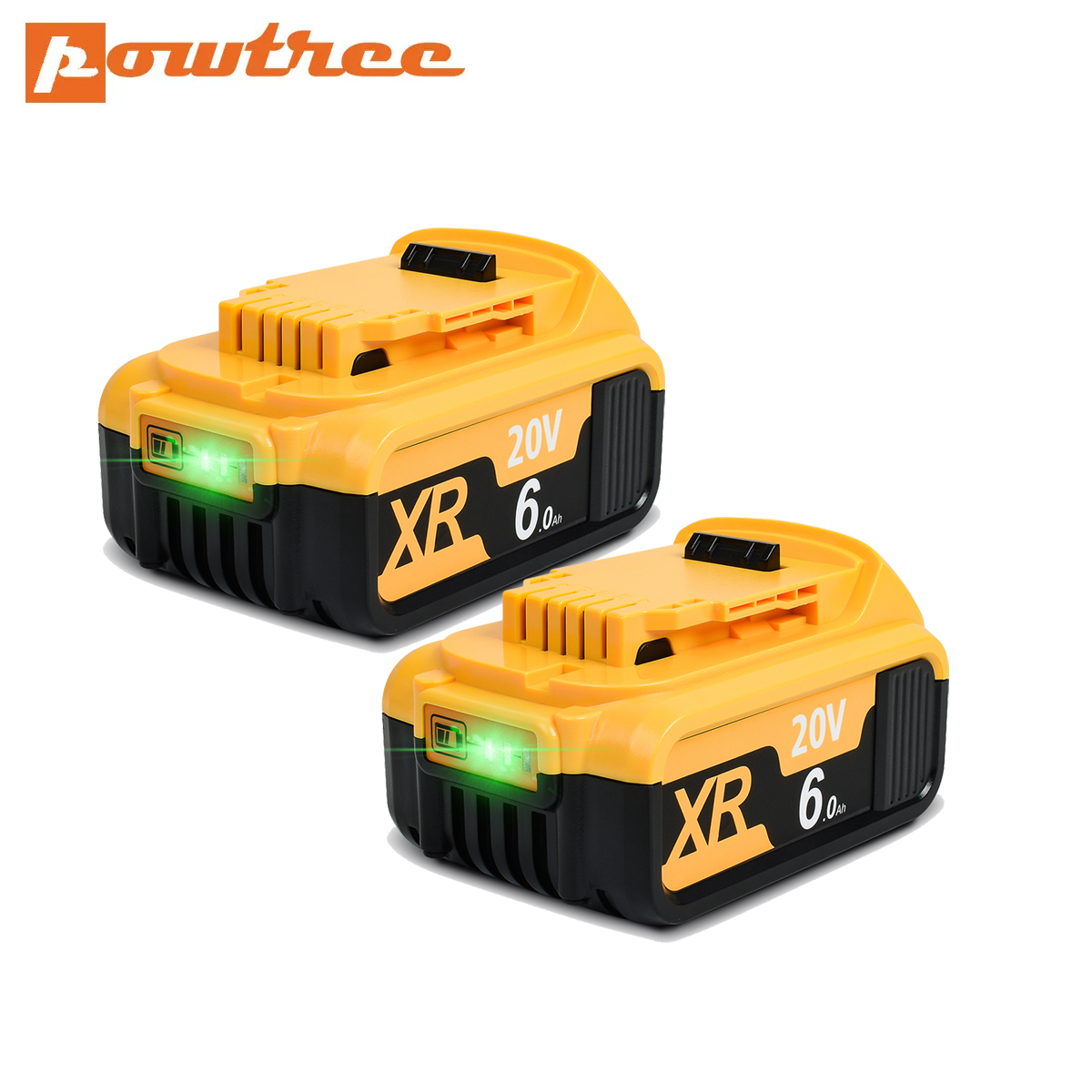 4000/6000Mah 18V/20V for Dewalt Power Tool Battery for DCB180 DCB181 DCB182 DCB201 DCB201-2 DCB200 DCB200-2 DCB204-2