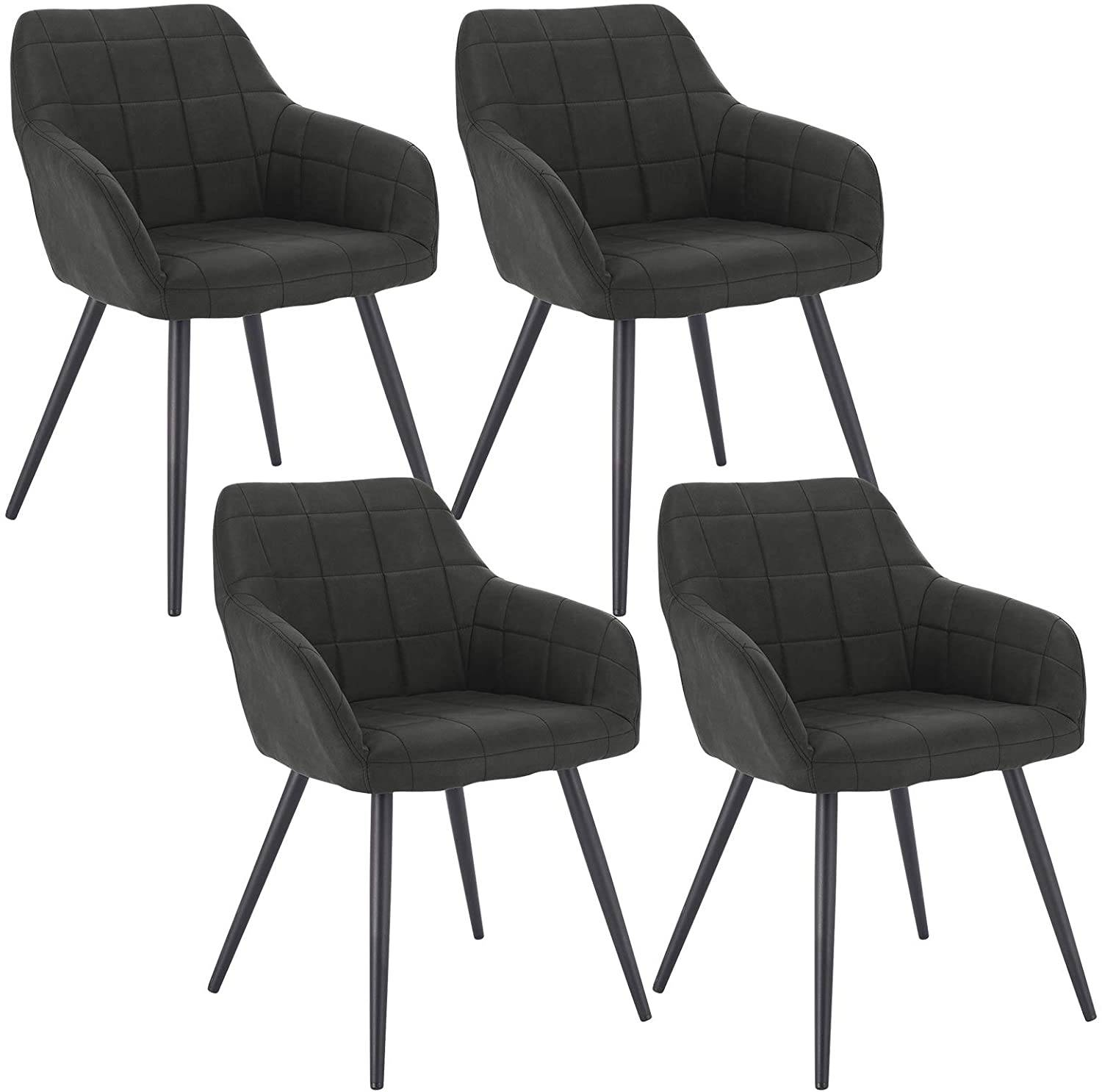 1Pcs/4Pcs Dining Chairs for Kitchen, Mid Century Modern Side Chairs,Velvet Upholstered Dining Chair with Metal Legs