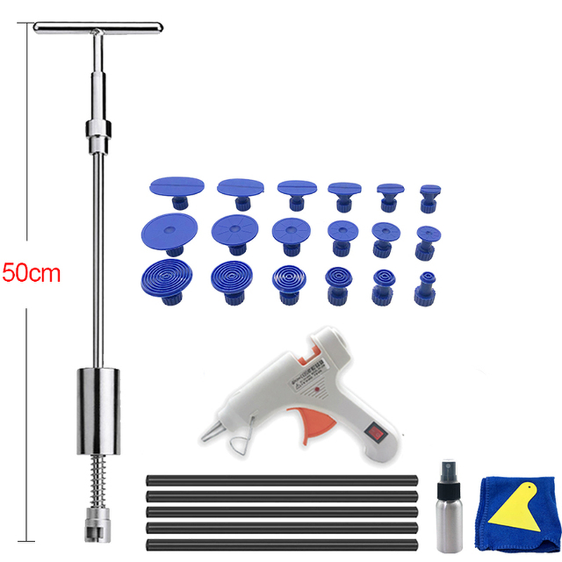 Car Dent Removal Tool Dent Repair Puller Kit Slide Reverse Hammer Suction Cups for Hail Damage Car Dent Repair Tool