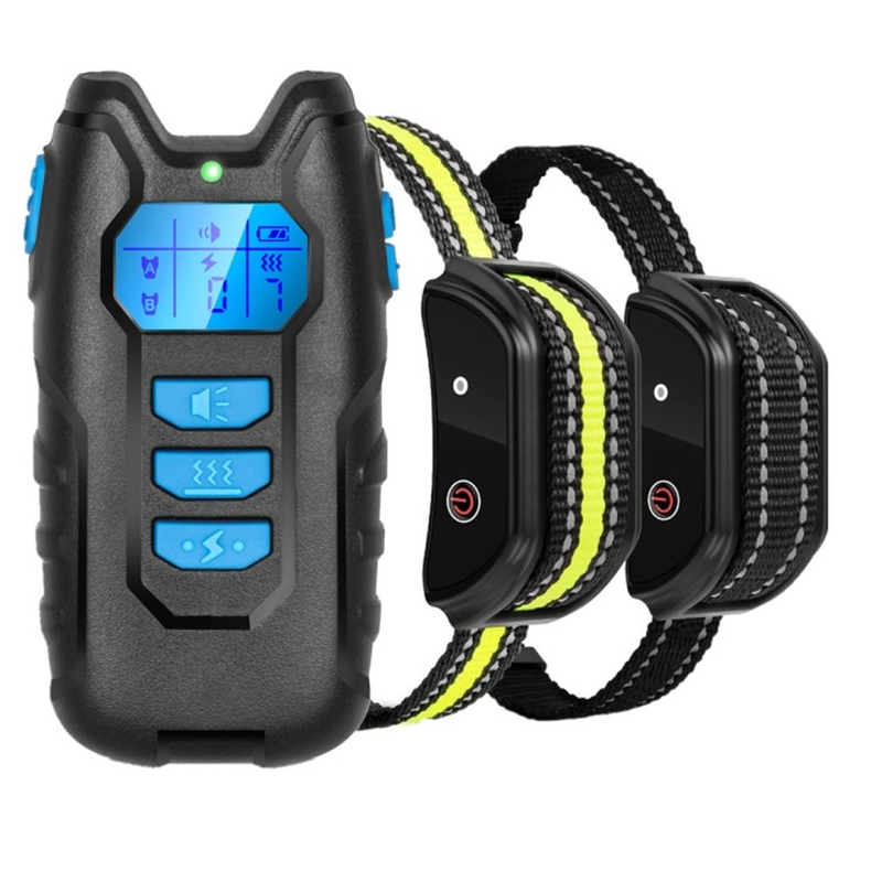 Electric Dog Training Collar with LCD Display Vibration Anti-Bark Control Rechargeable Remote Waterproof Collar for Dogs