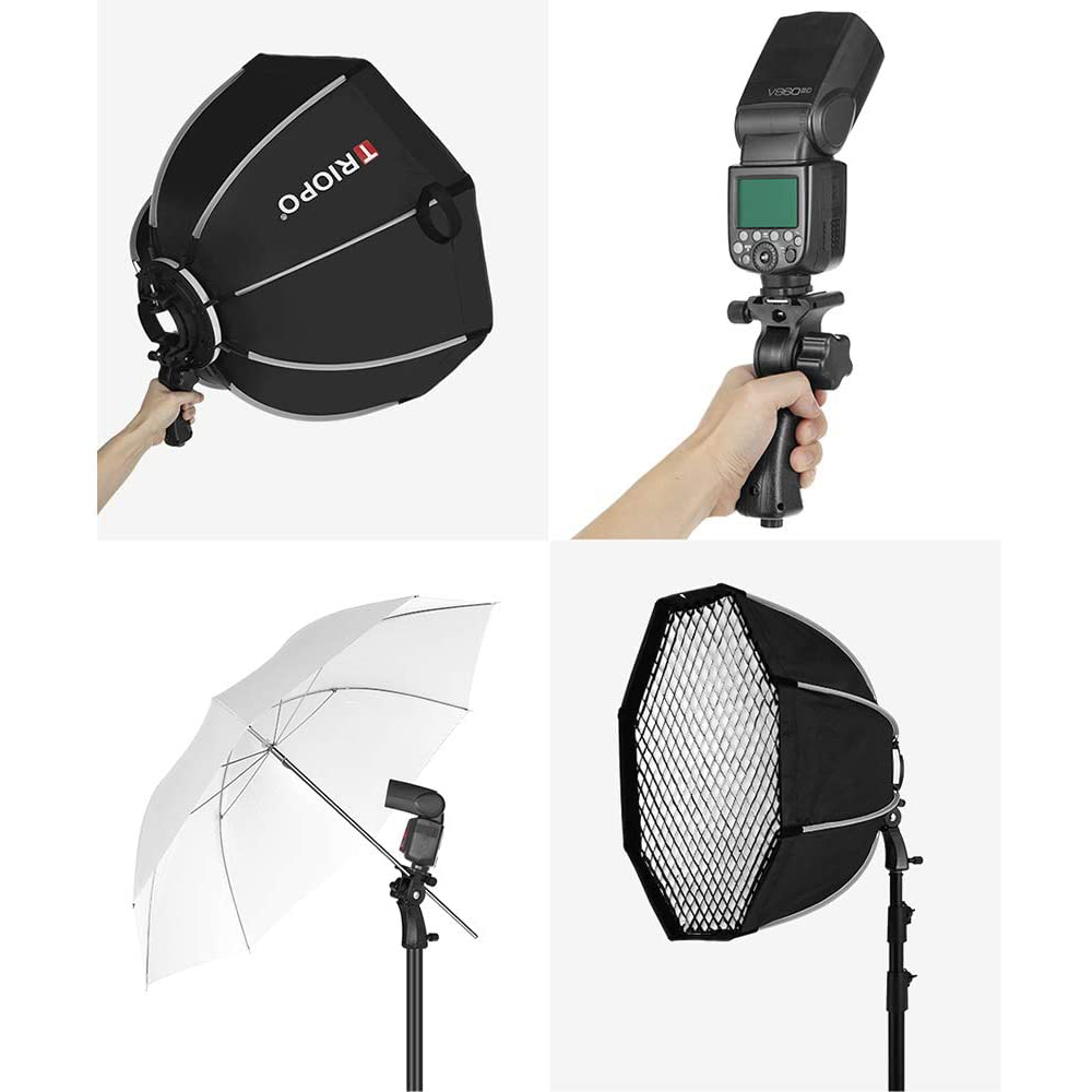 55Cm 65Cm 90Cm 120Cm Softbox Grid Diffuser Octagon Umbrella Photo Studio Soft Box Light Softbox for Godox Flashspeedlite Yongnuo