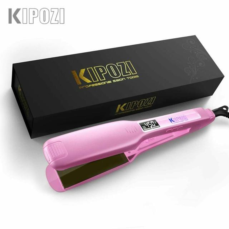 Steam Hair Straightener Flat Iron Tourmaline Ceramic Professional Hair Straightener LCD Digital Screen Salon Steam Hair