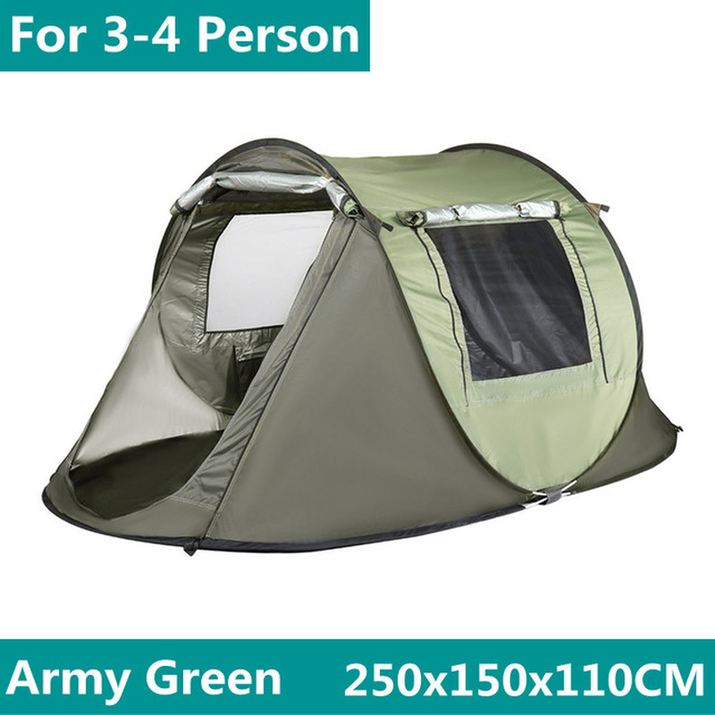 5-8 People Fully Automatic Camping Tent Windproof Waterproof Automatic Pop-Up Tent Family Outdoor Instant Setup Tent 4 Season