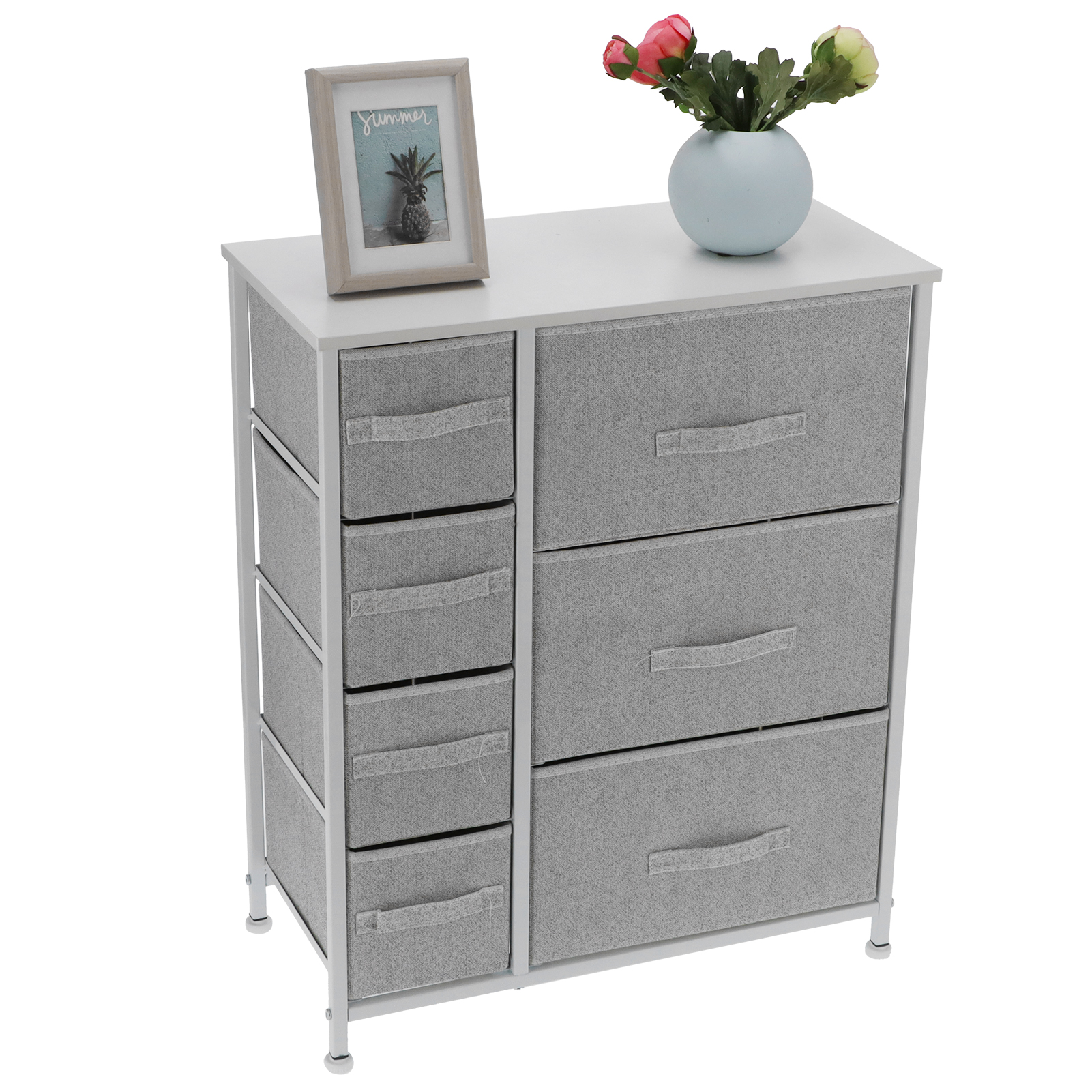 Fabric Storage Organizer Cabinet with 7 Drawers Dressers Storage Tower for Bedroom Bedroom Furniture Organizer Unit