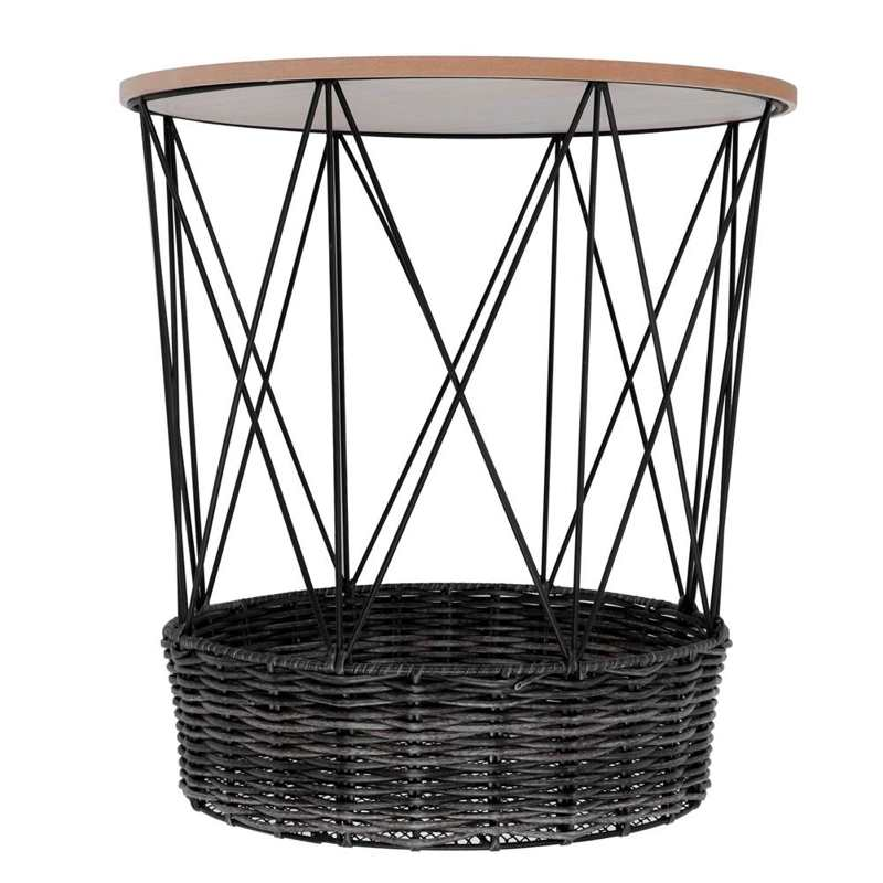 Modern Coffee Table Storage Basket round Hollow Side Table Home Living Room Decoration Storage Table Home Furniture