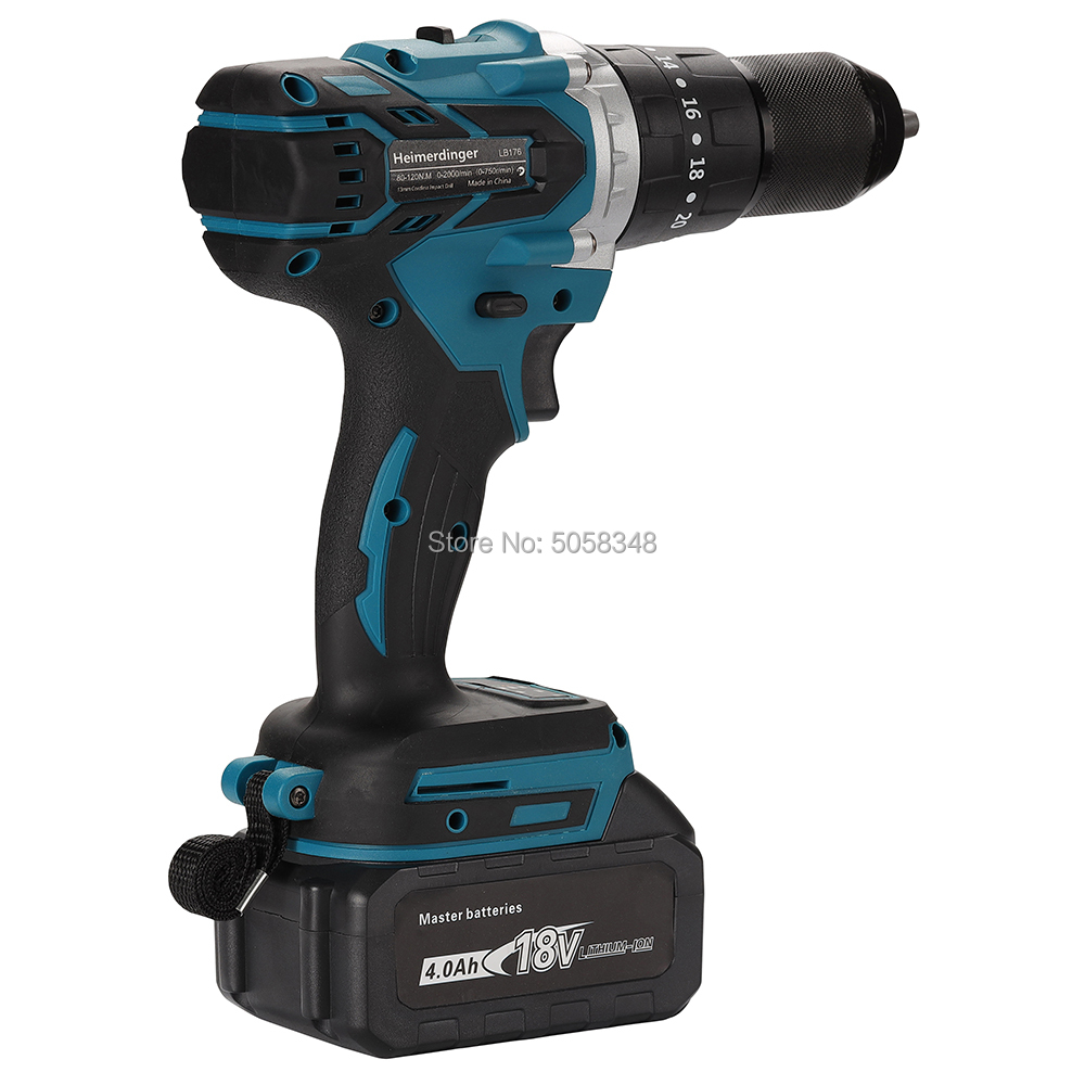 18V 13Mm Cordless Impact Drill 18V 13Mm Brushless Impact Drill 18V Impact Drill 18V Screwdriver Drill with Two Batteries