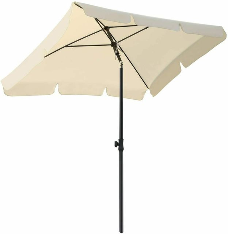 Rectangular Parasol Canopy Sun Umbrella Keep Cool UV Protection Foldable for Patio Household Market Outdoor Umbrella Rainproof