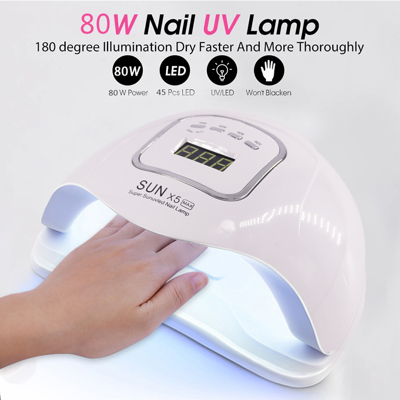 UV LED Lamp Lamp for Drying Nails for Manicure Nail Dryer Machine Gel Polish Auto Sensing Nail Tools LCD Display