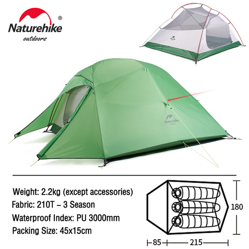 Cloud up Series Tent Ultralight 20D Nylon Camping Tent Waterproof Outdoor Hiking Travel Tent Backpacking Cycling Tent