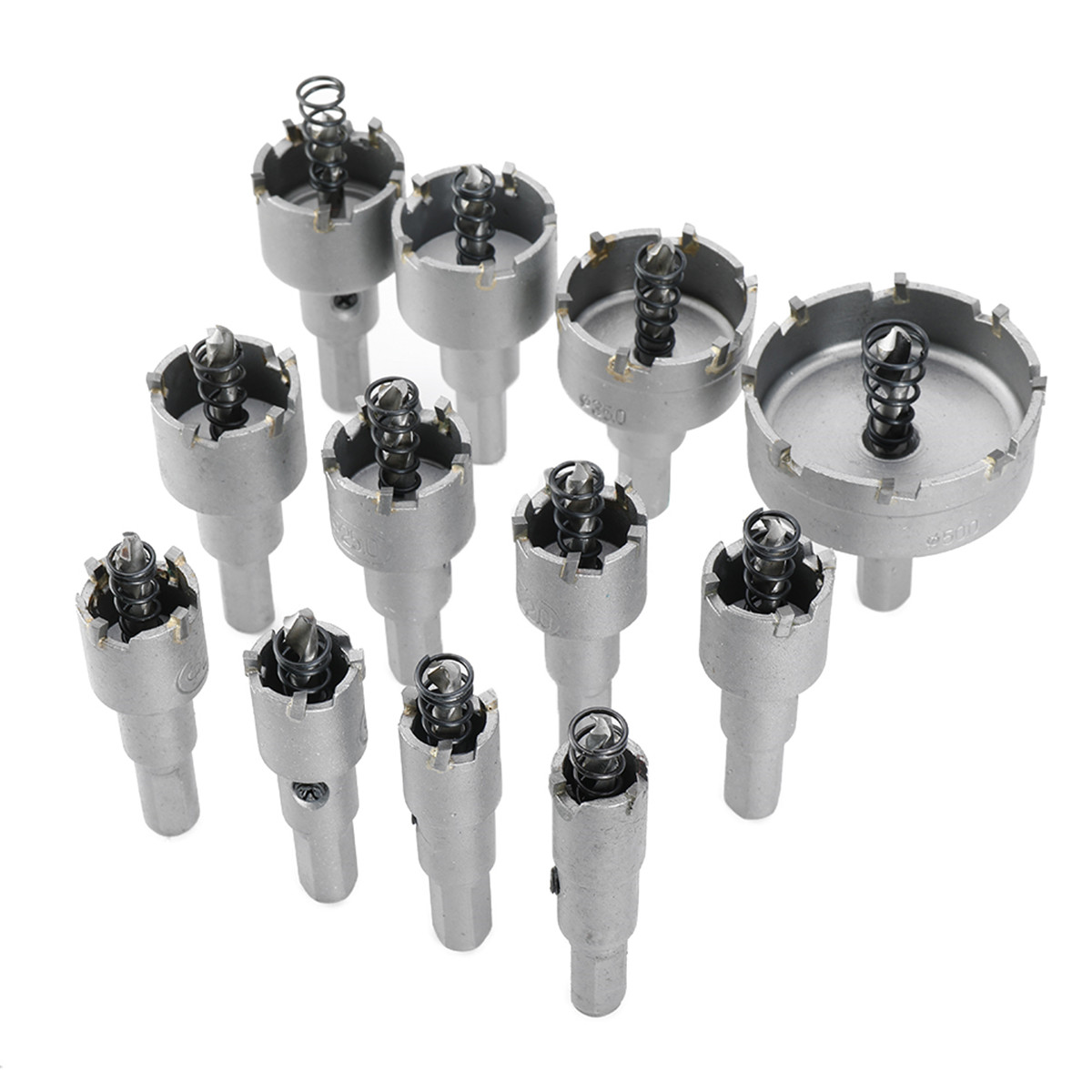 12Pcs 15Mm-50Mm Metal Hole Saw Tooth Kit Drill Bit Set Stainless Steel Alloy Wood Cutter Universal Metal Cutter Tool