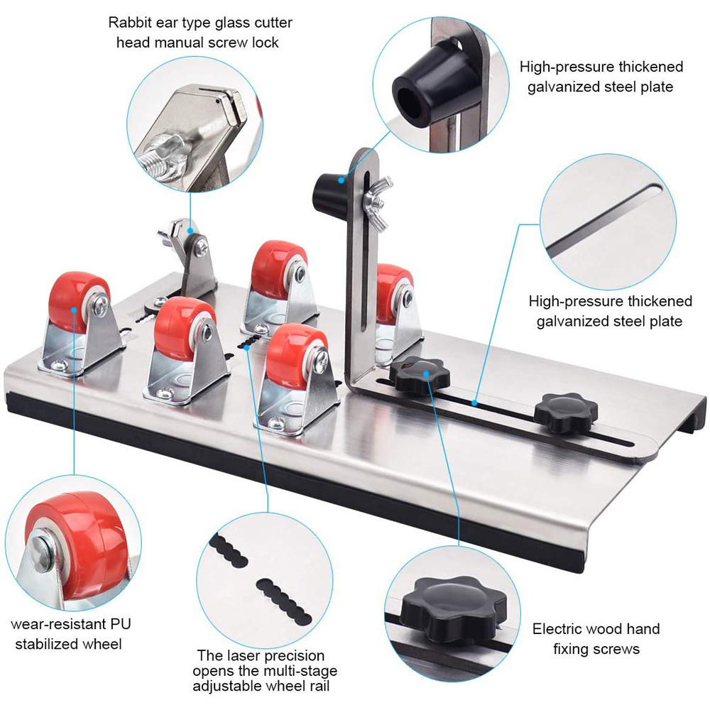 DIY Glass Bottle Cutter Adjustable Sizes Metal Glassbottle Cut Machine for Crafting Wine Bottles Household Cutting Tool