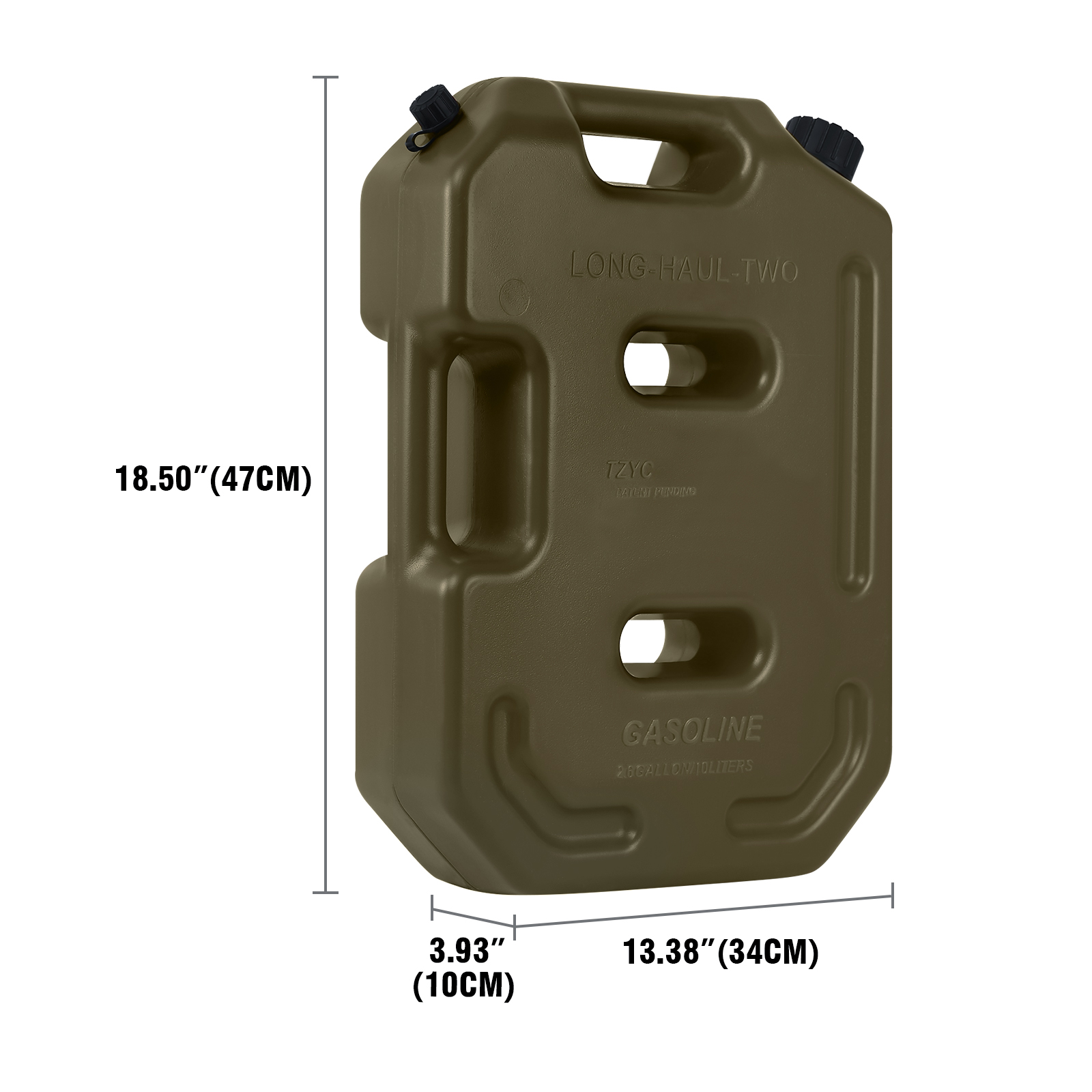 Samger 10L Plastic Petrol Cans Practical Jerry Can Long-Haul Gasoline Diesel Fuel Tank Fuel Container Universal for Car ATV UTV