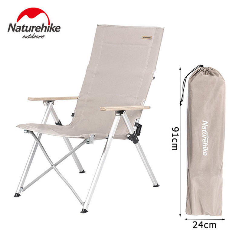 Camping Chair High Back Aluminum Lightweight Chair Portable Picnic Fishing Beach Chair Tourist Chair Folding Chair