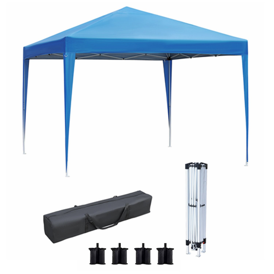 Premium Pop up Gazebo 3 X 3M 210D Polyester PU Coated Waterproof Gazebos with 4 Sandbags& Carry Bag Foldable Shelter Garden Tent