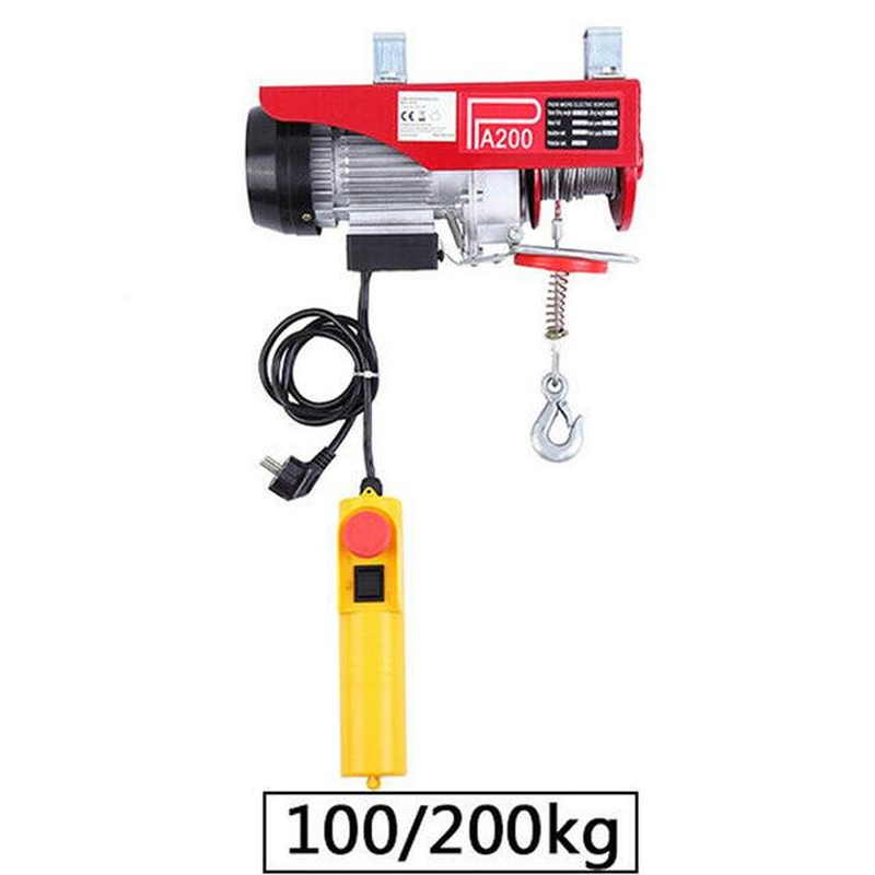 220V Electric Hoist Cable Winch Motor Rope Stroke Cable Hoist Winch Crane Lifting for Boat Car Wound Load 200 600 1000KG